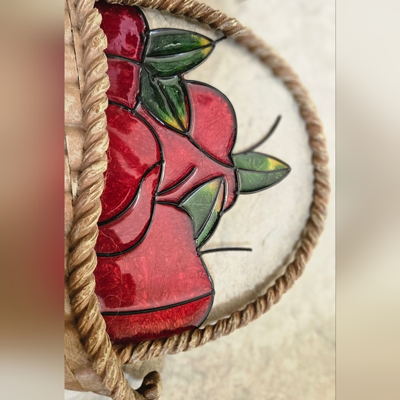 VTG Resin Apple Basket Shaped Kitchen Quartz Clock Works - Picture 2 of 8